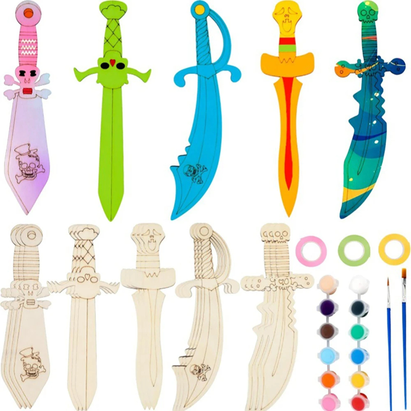 Wooden DIY Drawing Pirate Wood - Cosplay Prop Painting review and price