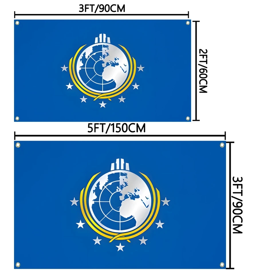 Super Earth Flag Helldivers 3x - Fallout Cosplay Prop review and price
