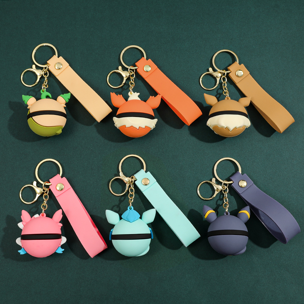 6pcs Pikachu Cartoon Keychain  - Pokeball Cosplay Prop review and price