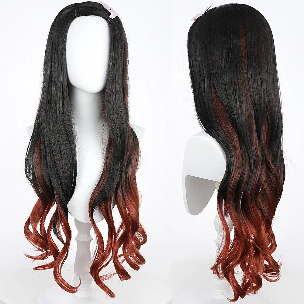 Black Dark Red Gradient Color  - Wig Fiber Net review and price