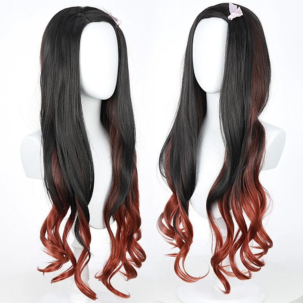 Black Dark Red Gradient Color  - Wig Fiber Net review and price
